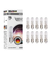 Wolfram T5 Ampul T5 Küçük Dipsiz Ampul 12V 1,2W 10 ADET