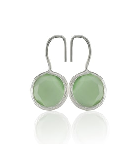 Kadir Jewellery Gümüş Kaplama Kadın Taşlı Küpe -El İşçiliği Ve Hipoalerjenik Küpe