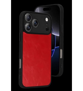 iPhone 17 Pro Max Aras Deri Kapak - Kırmızı