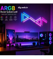 DLG Duvar Çubuk LEDİ Uygulama & Kumanda Tam Kontrol Beyaz