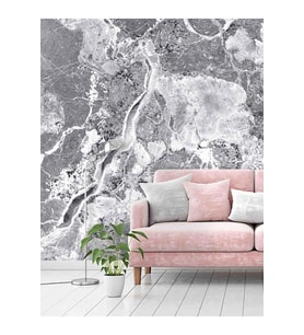 Dreamwall Çatlak Mermer Desenli Yırtılmaz Tekstil Duvar Kağıdı (Çok Renkli)