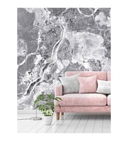 Dreamwall Çatlak Mermer Desenli Yırtılmaz Tekstil Duvar Kağıdı (Çok Renkli)