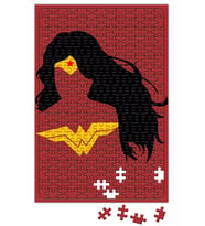 Quadro Mulher Maravilha Minimalista Puzzle 240 Parça Yapboz