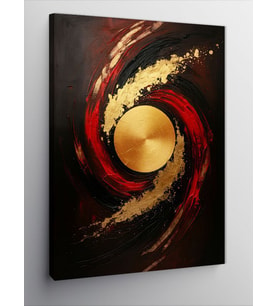 Kanvas Tablo Altın Spiral Soyut
