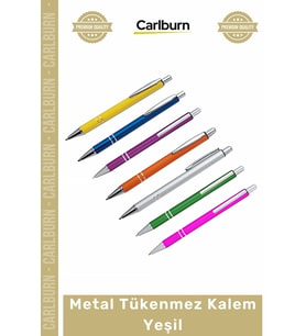 #Kalem Promosyon Lüks Kurumsal Hediyelik Baskılı Dayanıklı Şık Metal Tükenmez Kalem Yeşil