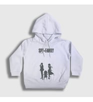 Presmono Unisex Çocuk Beyaz Poster V2 Anime Spy X Family Kapüşonlu Sweatshirt 318549tt (Beyaz)
