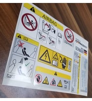 Airbag ve Motor Uyarı Sticker Seti