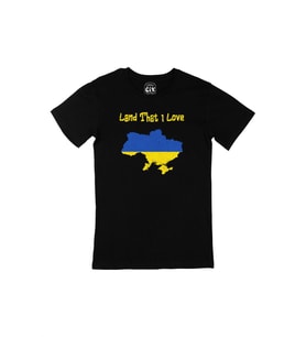 Land That I Love Ukrayna Siyah Tişört