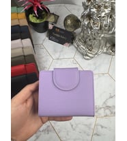 Bozuk Para Bölmeli Çıtçıtlı Şık Hakiki Deri Lila Kadın Cüzdan 38718 (Çok Renkli)