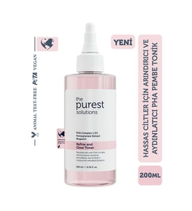 The Purest Solutions Hassas Ciltler İçin Arındırıcı ve Aydınlatıcı PHA Pembe Tonik 200 ml (Renksiz)