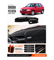 SKODA FELICIA (1994-2001) Uyumlu Torpido Örtüsü Torpido Kılıfı - Siyah
