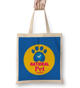 National Pet Month 2021 National Pet Month Bez Çanta Uzun Saplı