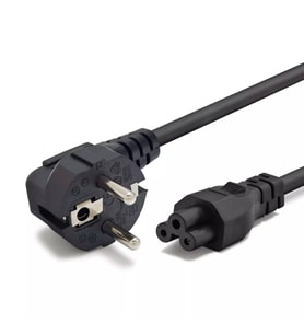 Hadron HDX5533 1.2 Metre Yonca Power Kablosu 0.75mm - Laptop Adaptör Uyumlu (Siyah)