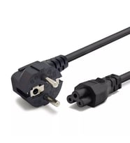 Hadron HDX5533 1.2 Metre Yonca Power Kablosu 0.75mm - Laptop Adaptör Uyumlu (Siyah)