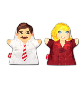 2 Parça Tox Ebeveyn El Kukla Set , Eğitici Oyuncak