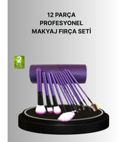 12 li Makyaj Fırça Seti Fondöten Allık Far Karıştırma İçin Tam Uyumlu