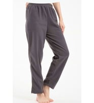Lüx Polar Cepli Kışlık Kadın Pijama Altı Tek Alt ra1 (Füme)