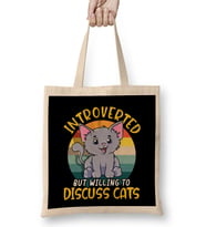 Cute Introverted But Willing To Discuss Cats Shy Bez Çanta Uzun Saplı