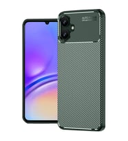 Samsung Galaxy A06 Kılıf Auto Focus Karbon Kapak - Koyu Yeşil