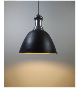 RİOLİGHT RETRO TEKLİ METAL SARKIT AVİZE ÇAP: 28CM (Siyah)