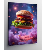 Kanvas Tablo Bulutların Üzerinde Burger