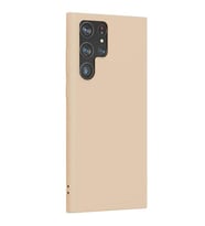 Vendas Samsung S22 Ultra Uyumlu Fora Serisi Yumuşak Rubber Silikon Kılıf (Gold)