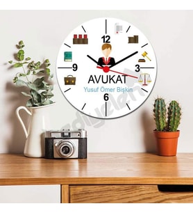 Avukat Figür Duvar Saati