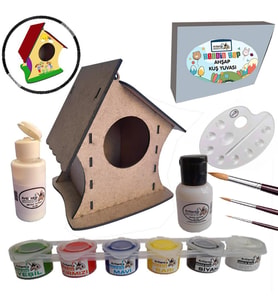 Kuş Evi Ahşap Boyama Seti 1 Paket Arlantis Kendin Yap Kuş Evi Bahçe Dekoru Boyanabilir 1 Paket