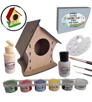Kuş Evi Ahşap Boyama Seti 1 Paket Arlantis Kendin Yap Kuş Evi Bahçe Dekoru Boyanabilir 1 Paket (Karışık)
