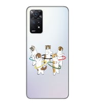 Redmi Note 11 Pro Uyumlu Tatlı Kediler Tasarımlı Şeffaf Telefon Kılıfı