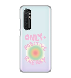 Xiaomi Mi Note 10 LITE Uyumlu Pozitif Enerji Tasarımlı Şeffaf Telefon Kılıfı