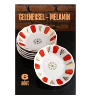 Melamin Çay Tabağı 6 Adet Geleneksel Türk Çay Bardağı Altlığı 721658