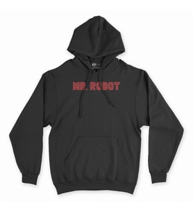 Mr. Robot Siyah Kapşonlu Sweatshirt Hoddie