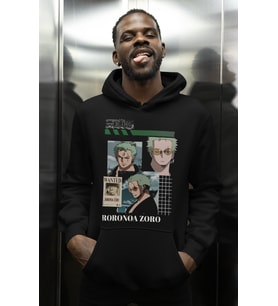One Piece Roronoa Zoro Baskılı Unisex Oversize Anime Karakter Hoodie