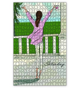 Cakapuzzle Cumartesi Mutluluğu Puzzle Yapboz MDF (Ahşap) (120 Parça)