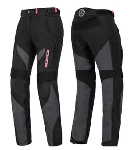 P122W Siyah Kadın Motosiklet Pantolonu 4 Mevsim Korumalı Maxdura 600-D Kumaş Women Motorcu Pantolon