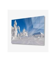 Karlı Doğa Cam Tablo 4mm Dayanıklı Temperli Cam (Çok Renkli)