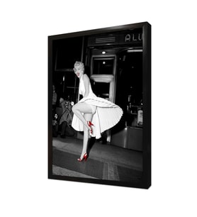 Marilyn Monroe Uçuşan Beyaz Eteğiyle Çerçeveli Mdf Tablo