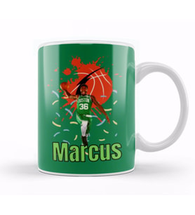 Marcus Smart Vintage Art   Legend Basketball Gift Kupa Bardak Porselen