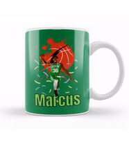 Marcus Smart Vintage Art   Legend Basketball Gift Kupa Bardak Porselen