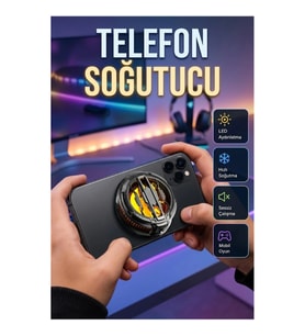 Manyetik Dijital Ekranlı RGB Telefon Soğutucu TEC Çipli Vortex Fanlı