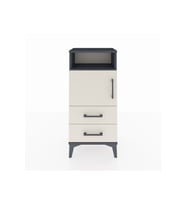 Arges Komodin 2 Raflı 2 Çekmeceli Tek Kapaklı 44x30x96 Antrasit-Aytaşı