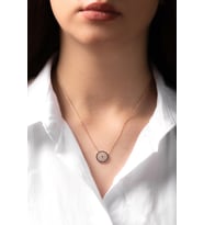 NAZAR BONCUKLU 925 AYAR GÜMÜŞ ZİRKON TAŞLI KADIN ROSE KOLYE