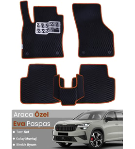 SKODA KODİAQ (2024-2025) Uyumlu EVA Paspas Tam Set–Oto Paspas,Araca Özel,Kolay Montaj