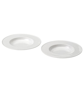 Çukur Tabak Seti, Beyaz, 25 cm, 2 adet