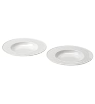 Çukur Tabak Seti, Beyaz, 25 cm, 2 adet