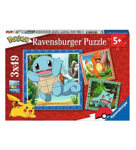 Ravensburger Çocuk Puzzle 3x49 Parça Puzzle Pokemon 055869