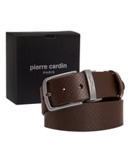 Pierre Cardin Çift Yönlü Deri Erkek Kemer (En 4 cm) PC4099 (Kahverengi)