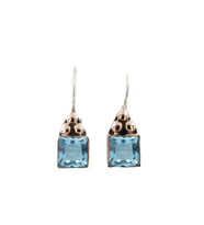 Aquamarine Taşlı Gümüş Otantik Küpe