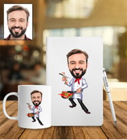 Kişiye Özel Aşçı Tasarımlı Karikatür Defter Kalem Kupa Set 74